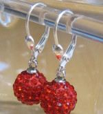 Set - fialovy, Violett, Swarovski Gulicky -novy – fotka 2