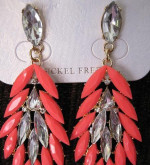 Nausnice Fashion Jewelry ruzove – fotka 2